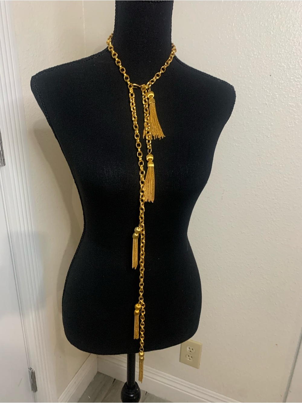 Gold tone Tassel Long Chain belt/ necklace- Women Jewelry
